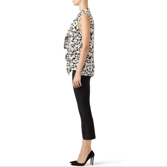 Proenza Schouler Silk Scribble Rose Ruffle Top (8) - Picture 3 of 11